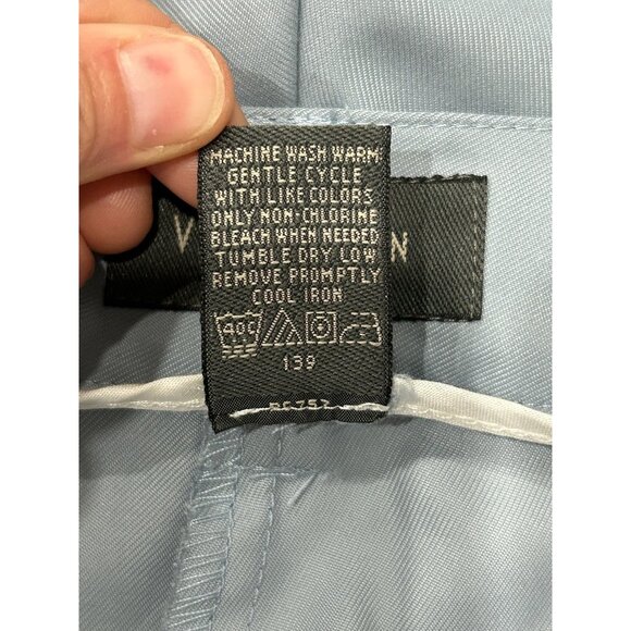 Van Heusen Light Blue Pleated Front Mens Shorts Size 38 100% Polyester Made In T - Picture 7 of 9